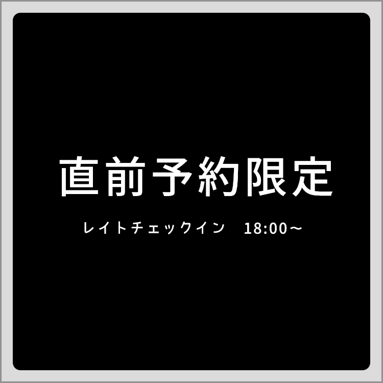 【直前＆レイトイン18:00〜】遅めの到着でお得に宿泊★
