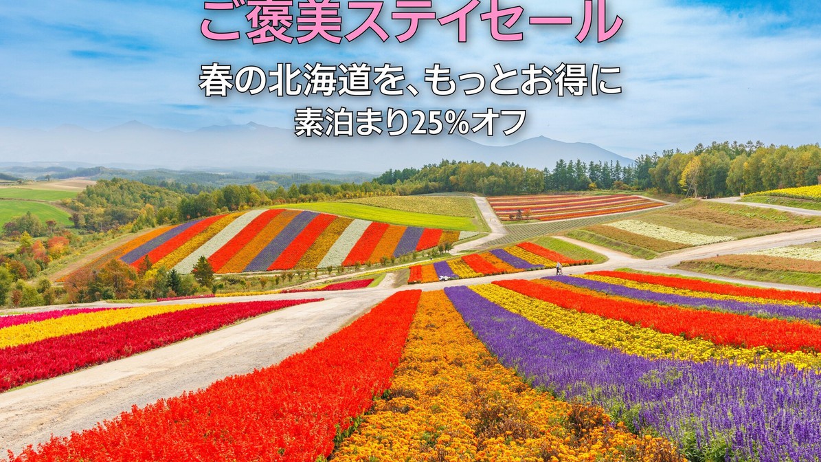 【北海道の春、ご褒美ステイセール】最大25％オフ！素泊まりプラン〈事前決済・返金不可〉