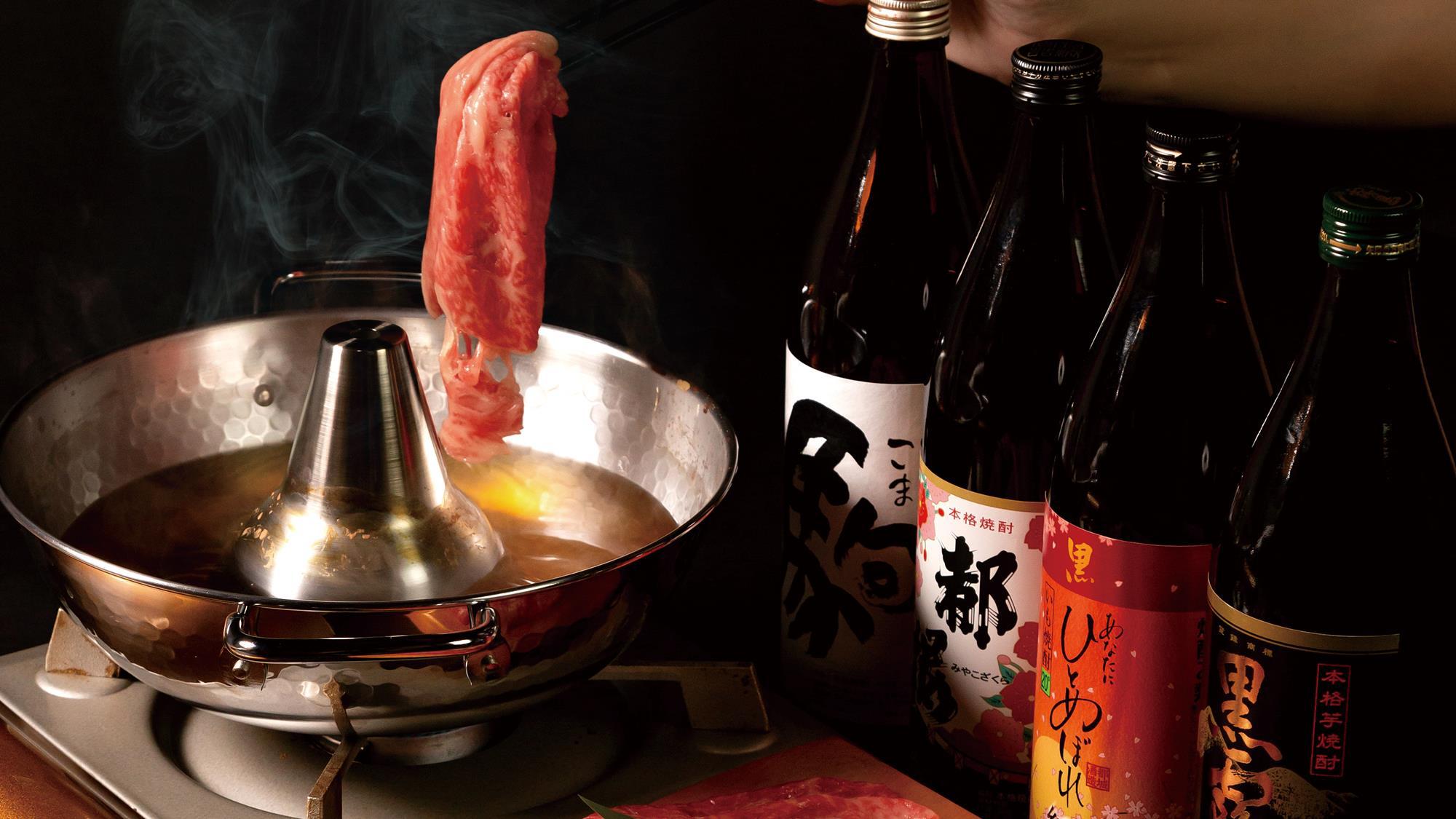 【宮崎牛しゃぶしゃぶ】しゃぶしゃぶは、夏がいい。霧島焼酎と味わう、とろける宮崎牛の涼味旅