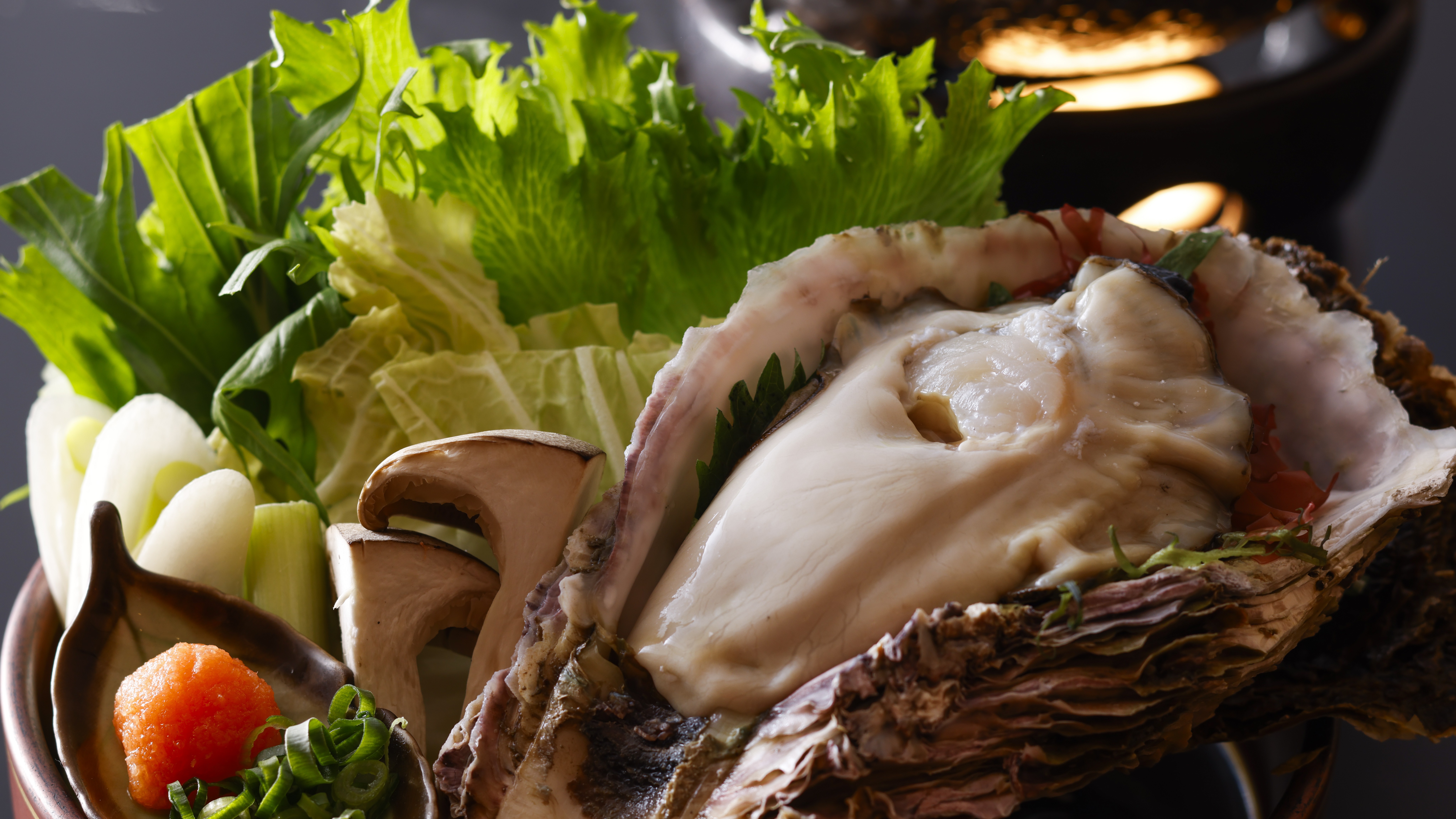 伊根のブランド牡蠣「夏珠」のしゃぶしゃぶ