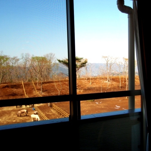 An example of the view from the mountain-facing guest rooms