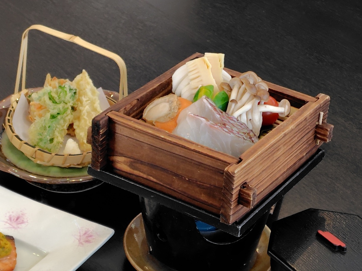 真鯛・帆立と旬野菜のセイロ蒸しプラン♪