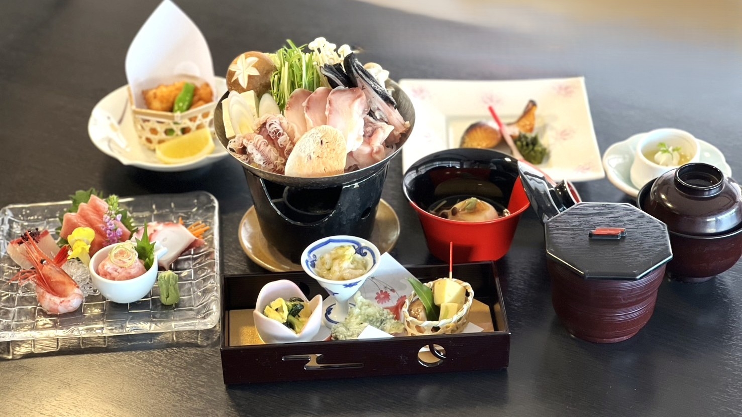 茨城の味覚【あんこう鍋】＆【お刺身5点盛合わせ】至福の和会席贅沢プラン♪
