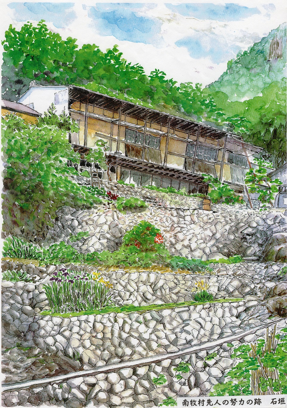 南牧村 先人の努力の跡 石垣