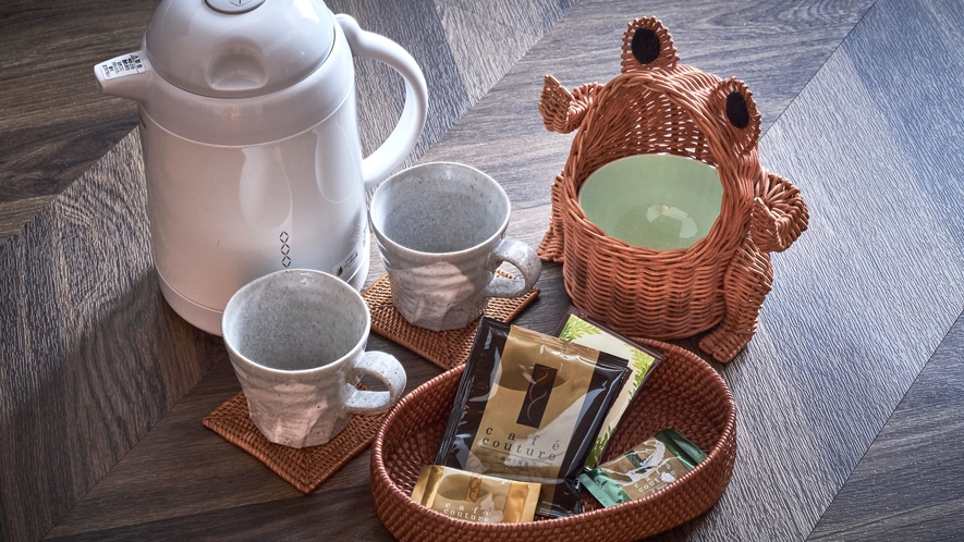 伊豆の名産ぐり茶もお部屋でお愉しみいただけます。