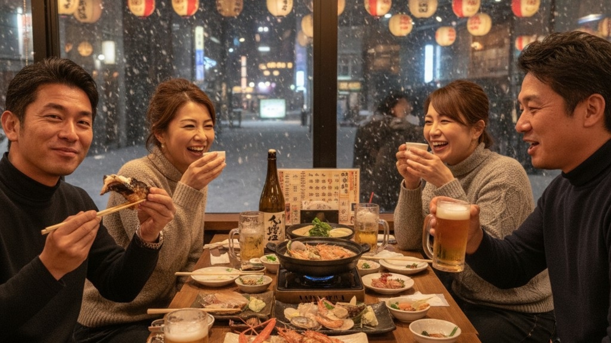 ホテル近くで海鮮居酒屋を堪能！※イメージ