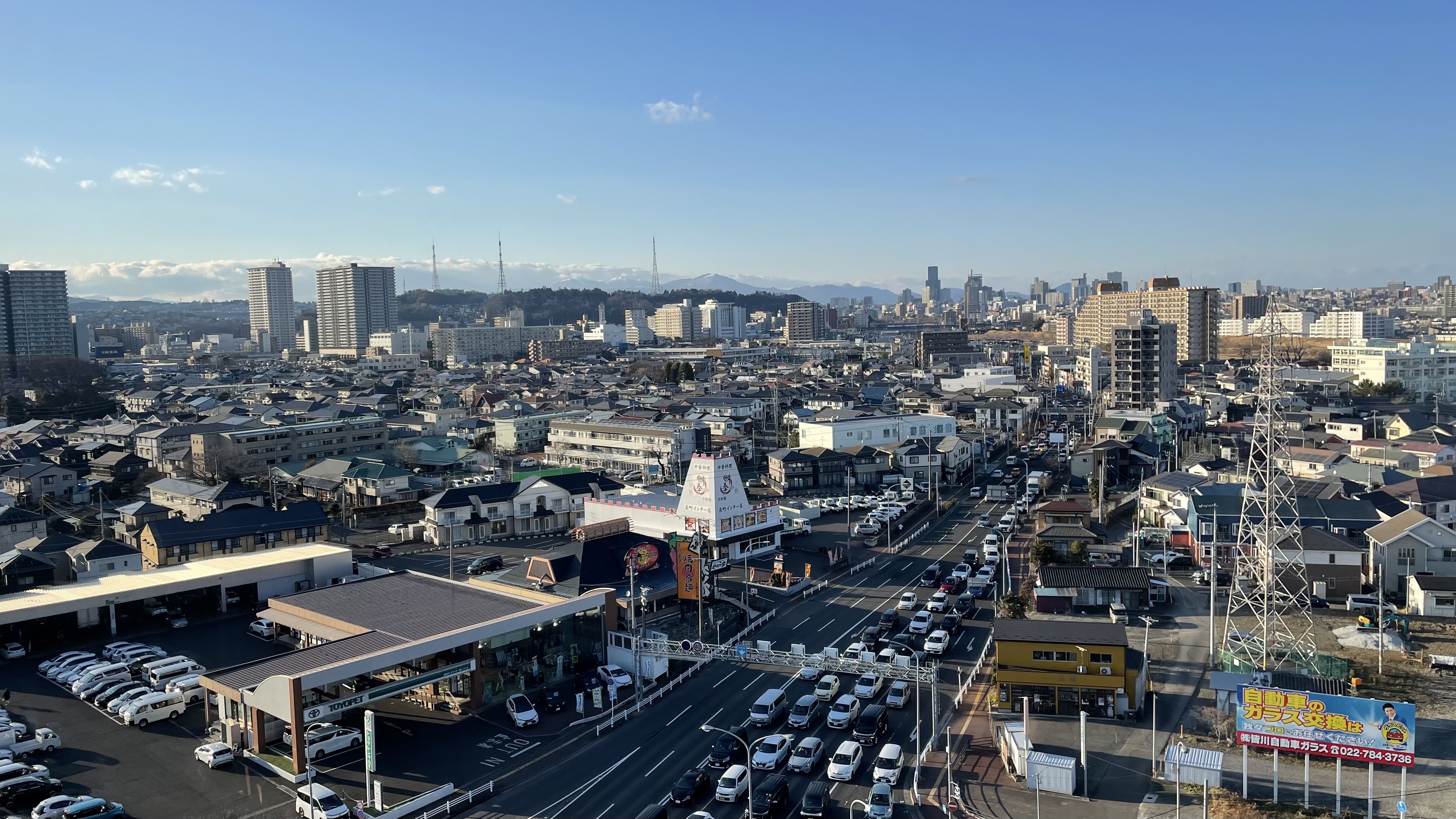 コンフォートタイプ客室からの眺望※国道側