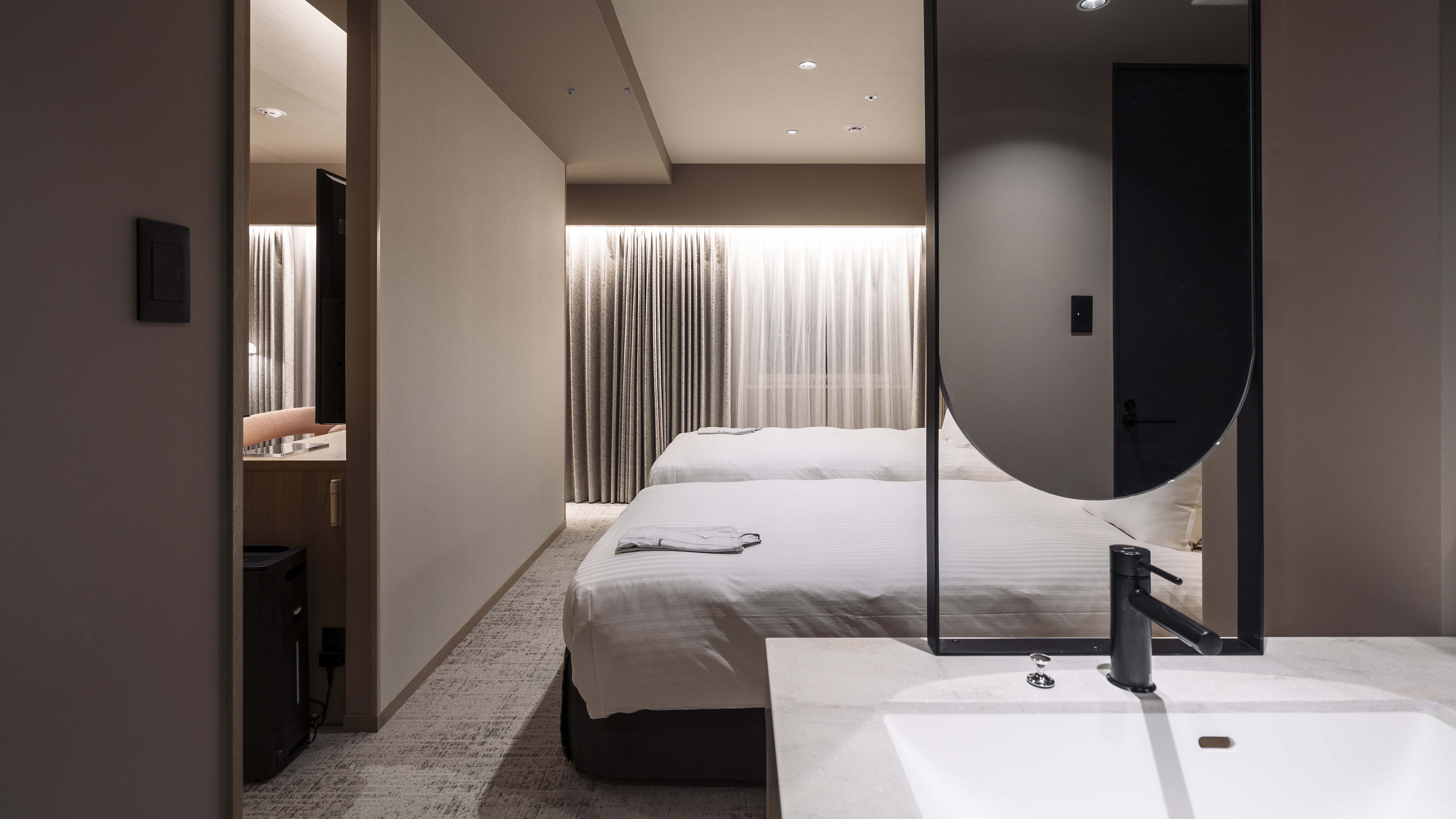 【ジュニアスイートツインルーム】リッチモンドホテル帯広駅前で一番広い45㎡のお部屋でございます。