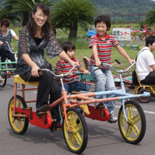 おもしろ自転車　乗ってみよう！