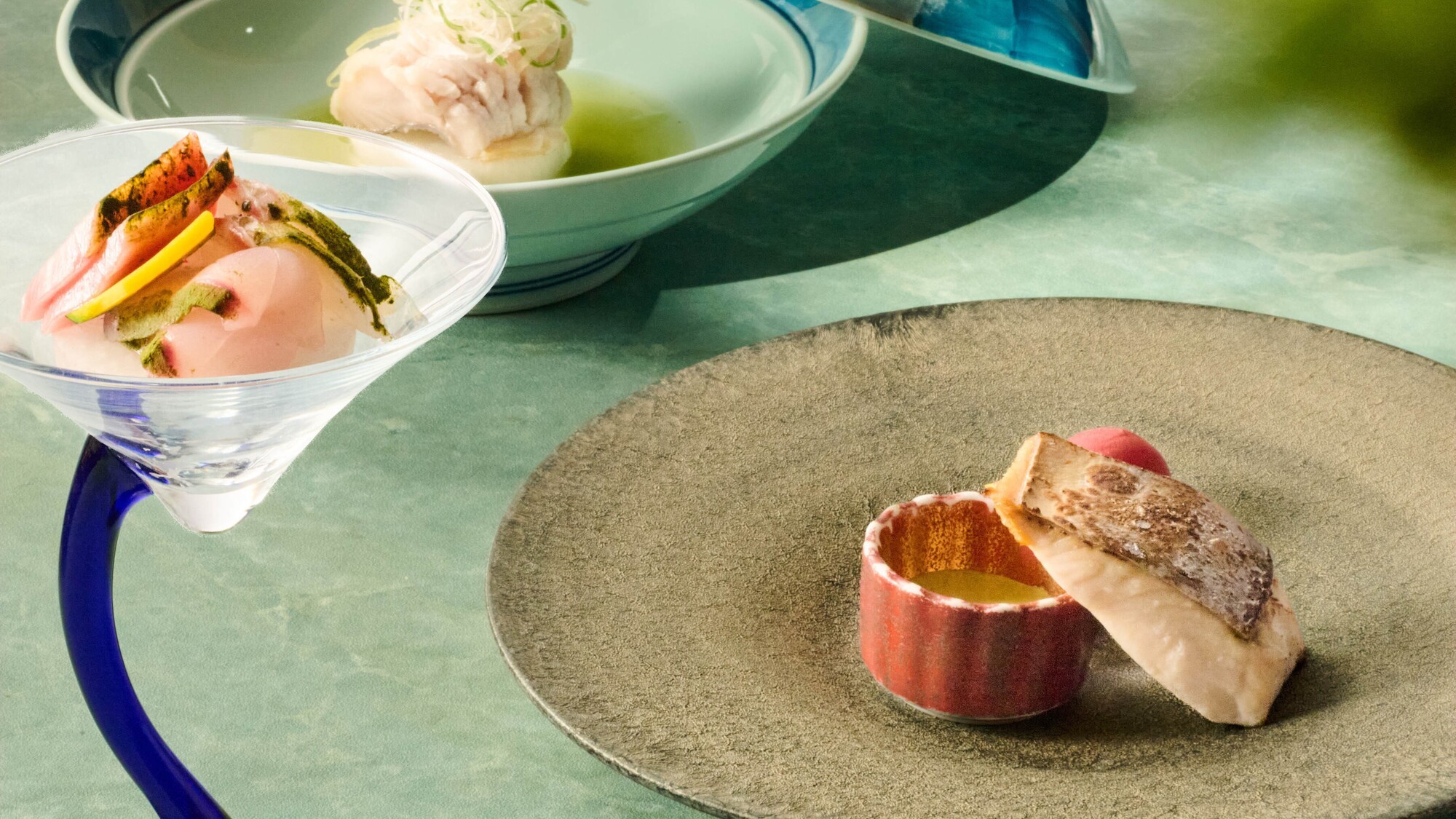 お茶香る旬魚昆布〆