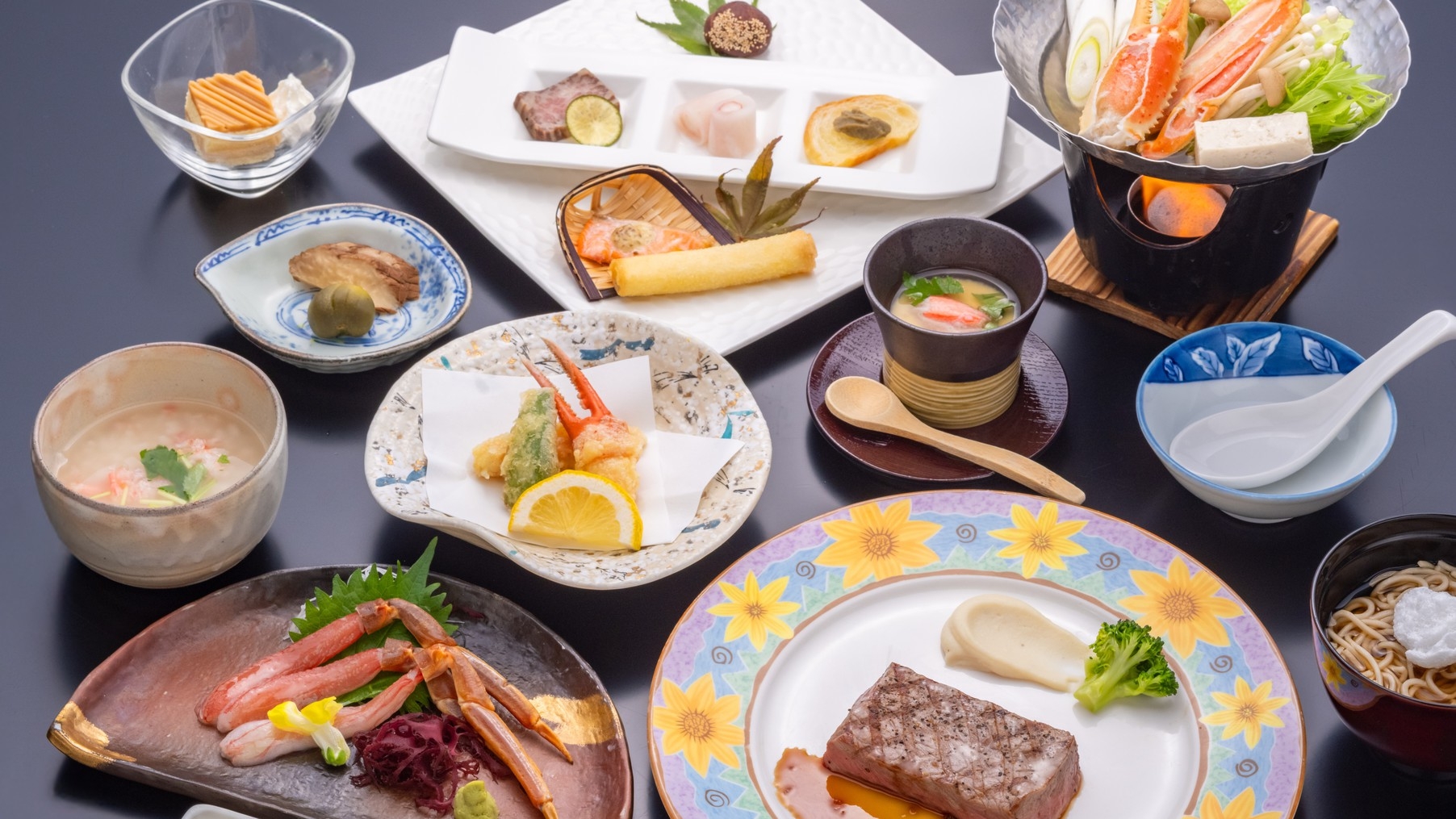 ＜二食付＞【冬季限定】雪国リゾートで味わう極上ズワイ蟹づくし会席と源泉かけ流し温泉