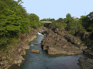 吊り橋からの厳美渓