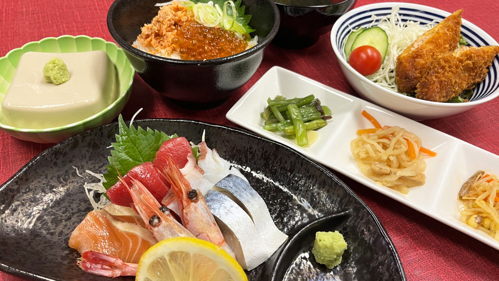 【居酒屋‐茜】北の海で獲れた新鮮な魚介類をお造りで♪