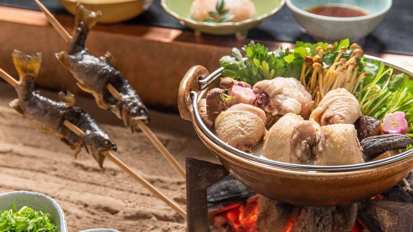 【地鶏水たき】〜日帰り夕食〜じっくり煮詰めたひろ文特製鶏がらスープ