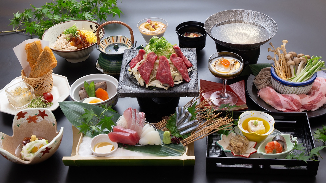 薩摩牛・アワビ・薩摩豚！鹿児島の味覚を堪能する・桜島会席プラン