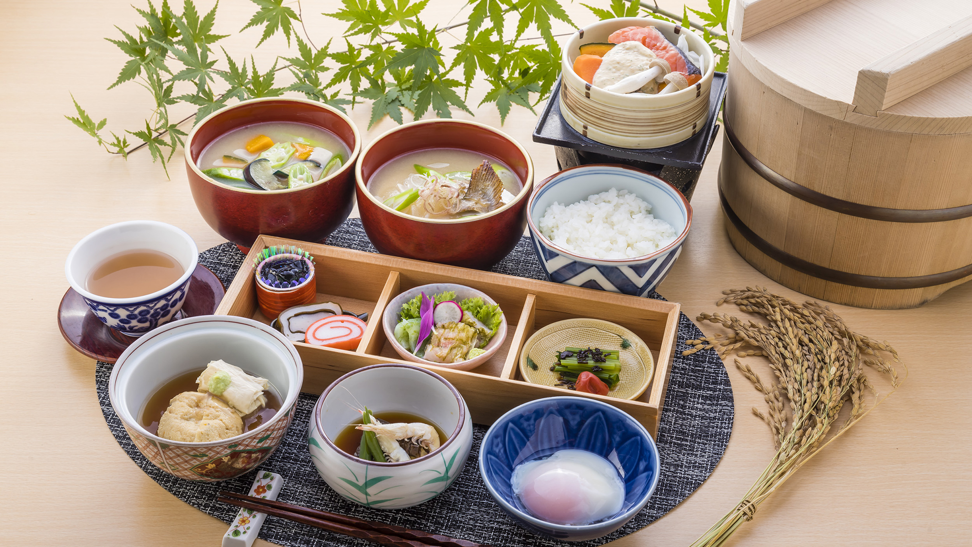 【ご朝食】その日最初に食べるものだからこそ。大切に育てられた地元食材を使った、優しい里山の朝ごはん。