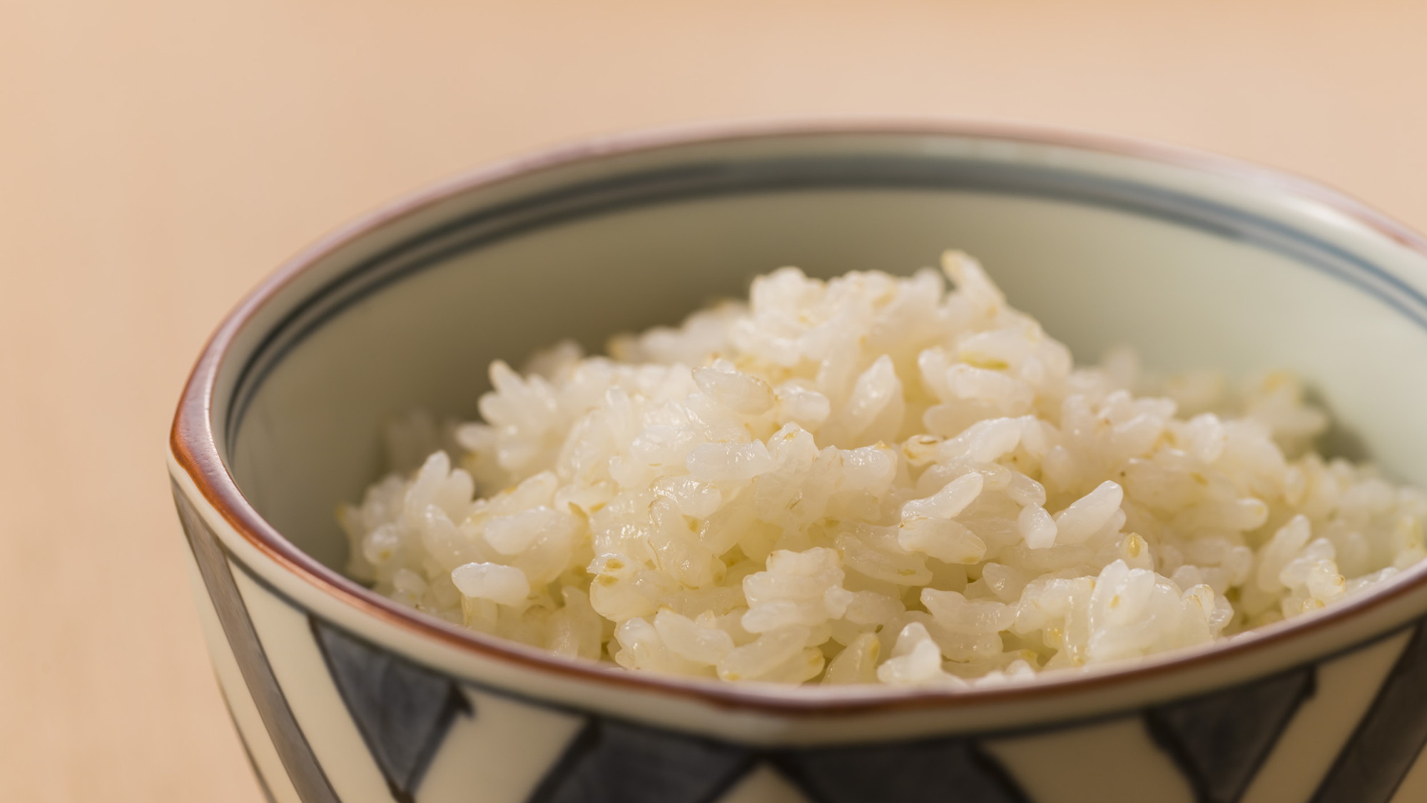 【朝食】自家製米の五分搗き（づき）米