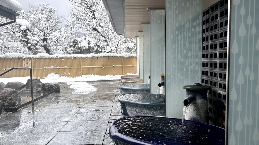 露天風呂◆さやかの湯◆雪景色