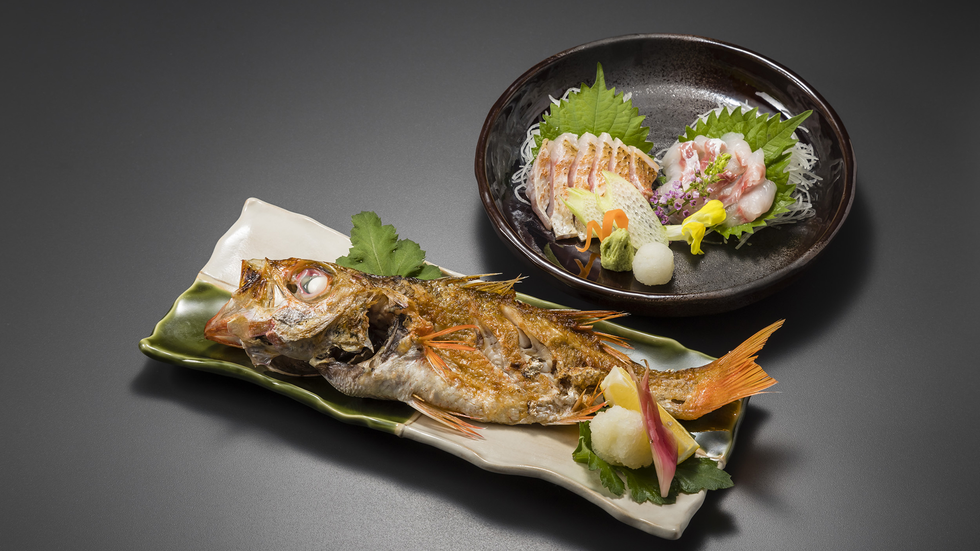 【事前予約料理】のどぐろ食べ比べ三種（刺身・炙り・塩焼き）　※5日前までのご予約