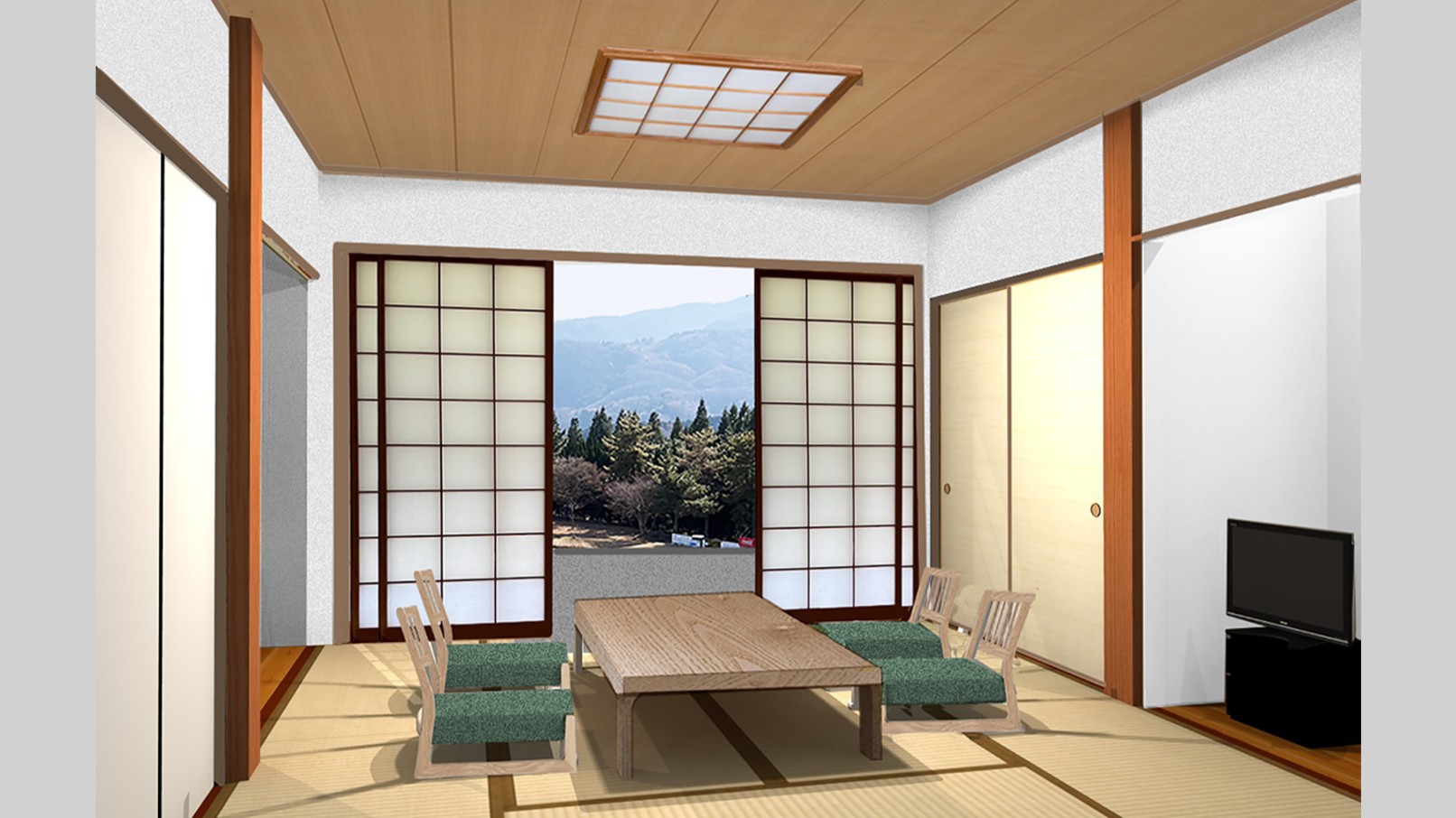 【4階ジュニアスイート和洋室（イメージ）】和室｜お布団最大4組