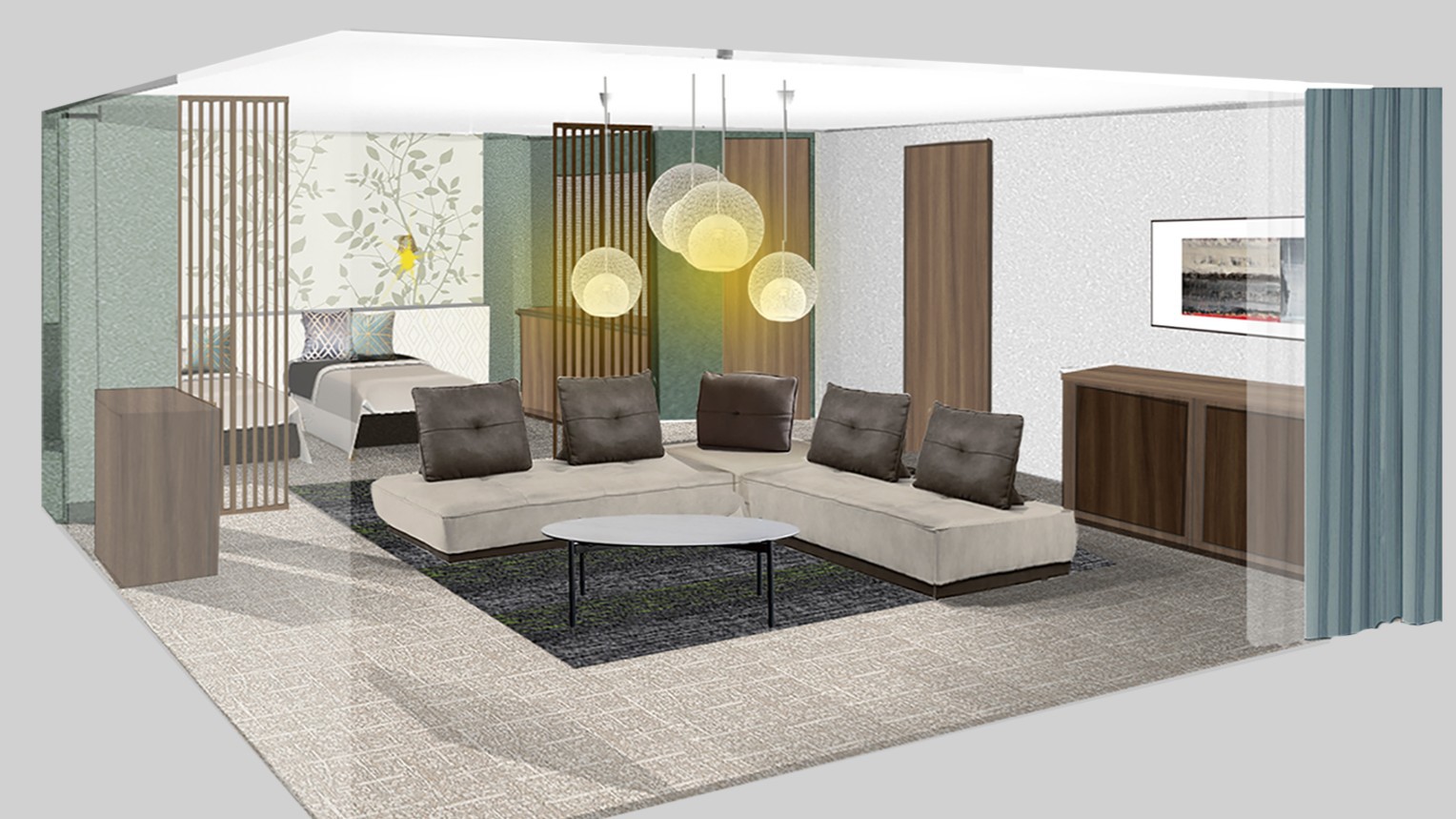 【4階ラグジュアリーツイン（イメージ）】70㎡（洗面所等含む）