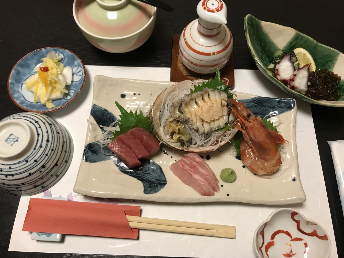 ★一泊夕食★  あわびお造り料理少なめプラン！　