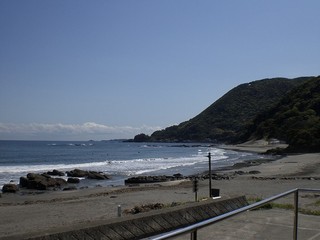 玄関からの海の眺め