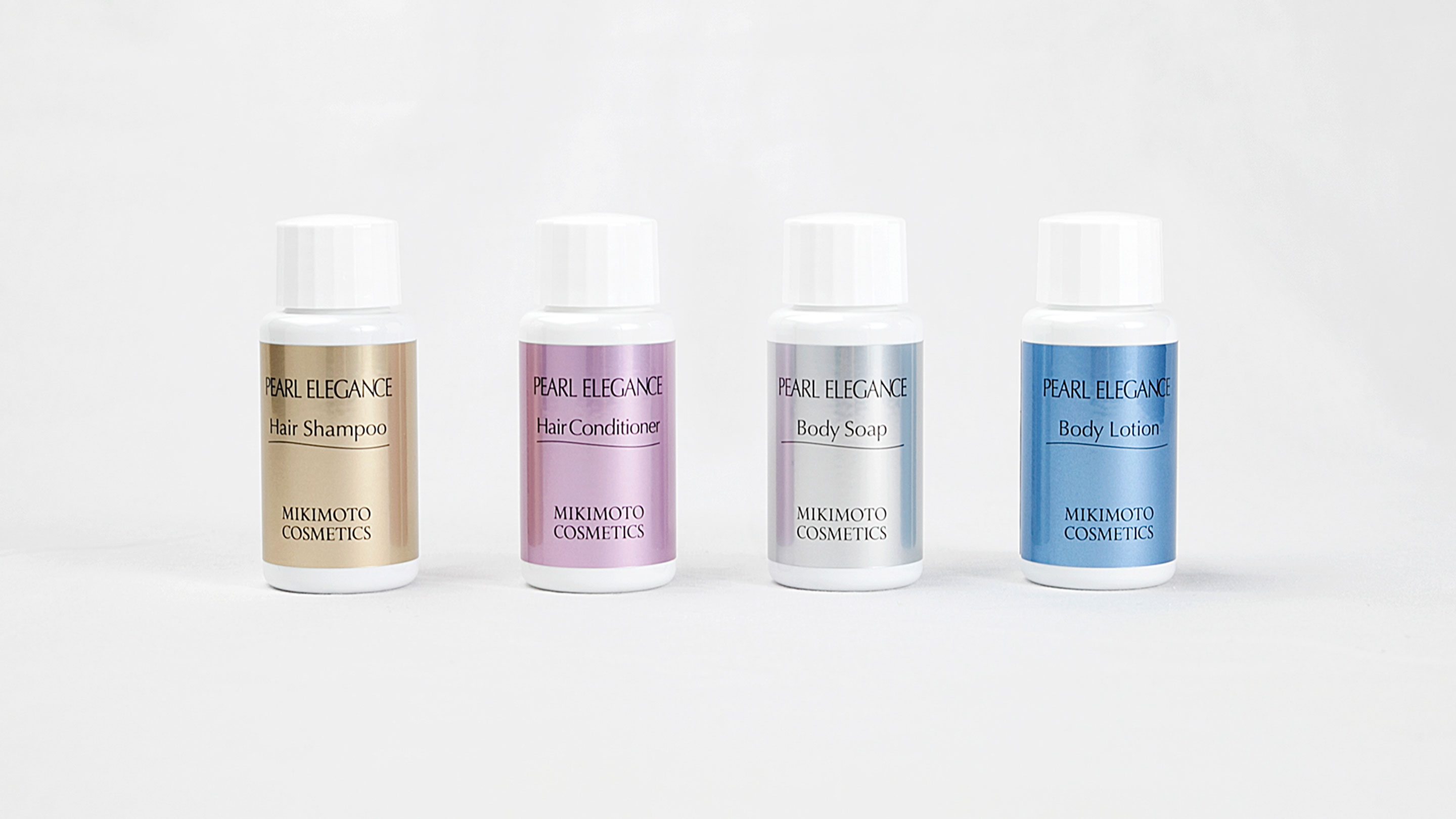 MIKIMOTO ヘアシャンプー・ヘアコンディショナー・ボディソープ・ボディ用化粧水(各30ml)