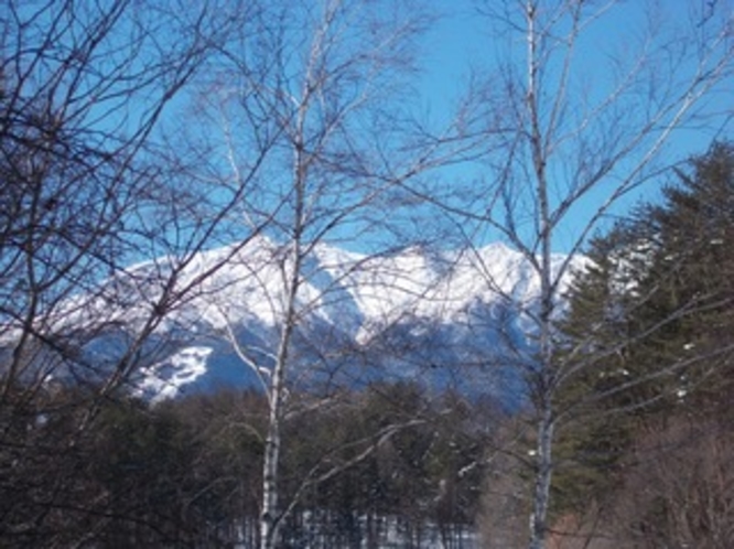 新A棟からの御嶽山の眺望