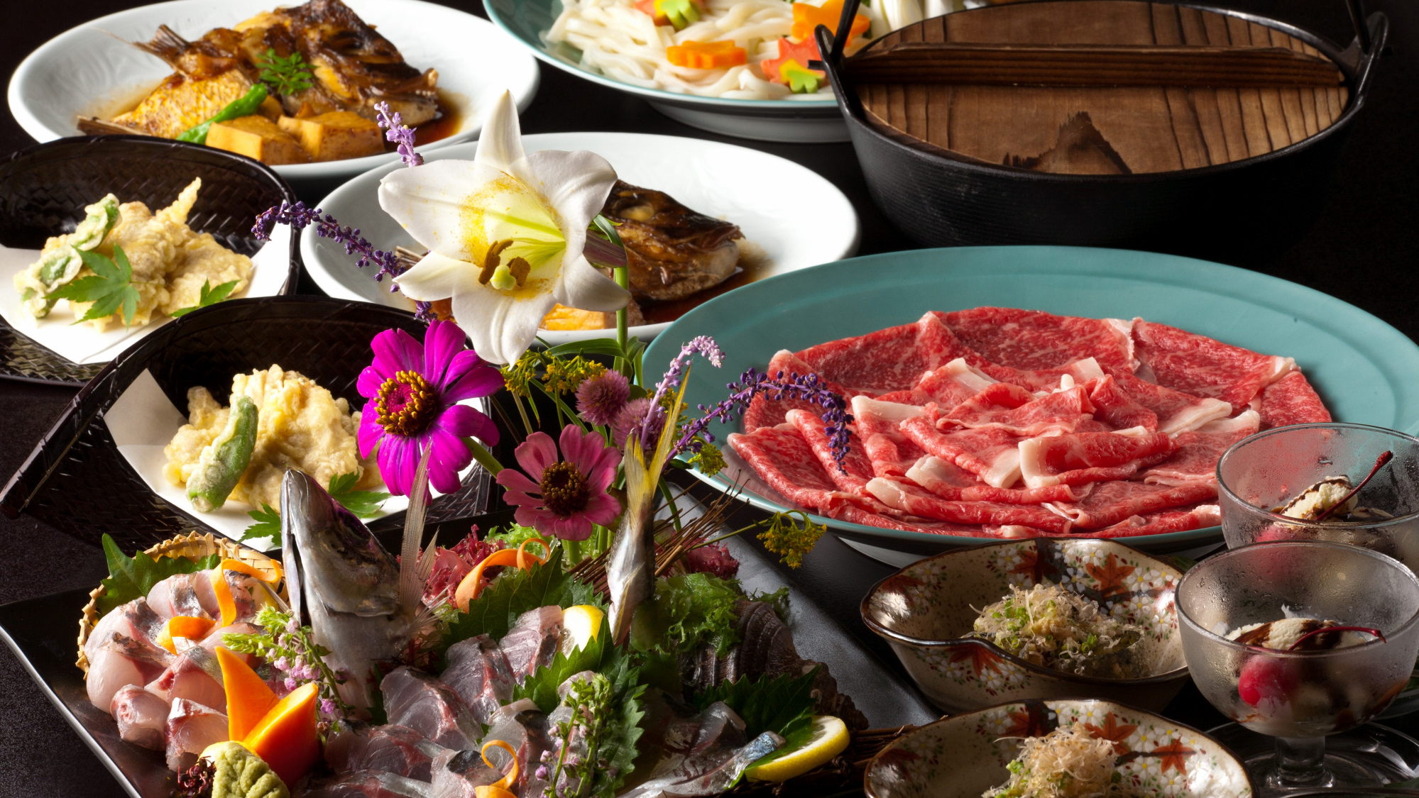 特選プラン２【しゃぶ鍋プラン】の料理内容（２連泊のお客様にお出しする裏メニュー）写真はお２人様分