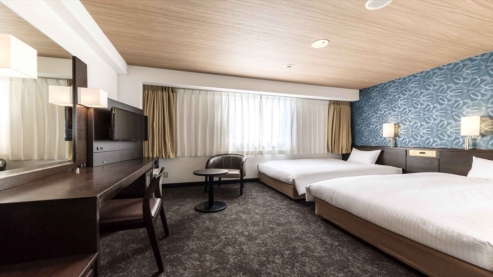 【ツインルーム】家族連れや友達との宿泊にぴったり■定員:1～2名/客室広さ:21平米