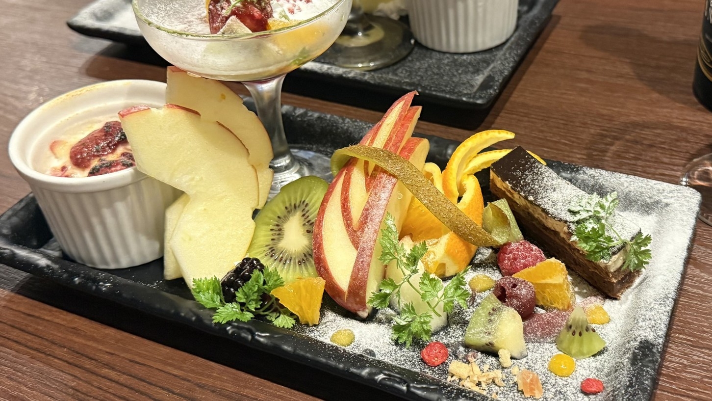 【女子旅・カップルに最適】食後にデザートプレート＆スパークリングワイン付♪大切な人と癒しの休日を♪