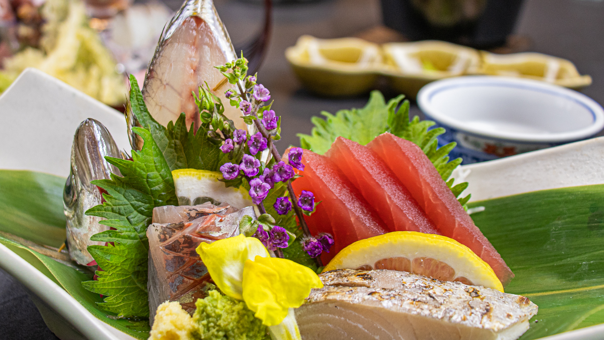 2026年3月4月《お献立の一例》御造里：海まかせ（鮪、鯵、鰆）♪