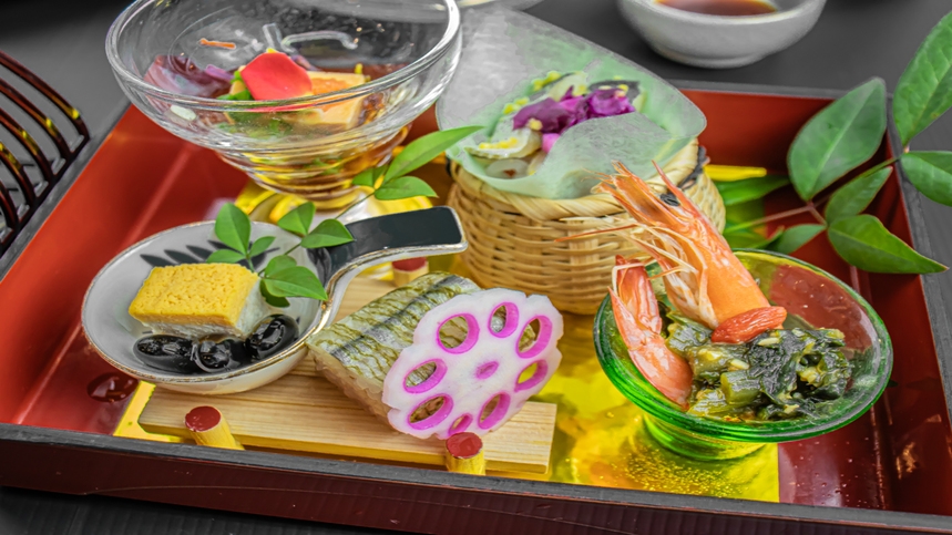 【楽天スーパーSALE】【スタンダードプラン】ご夕食はA5ランク国産牛付の和洋創作和会席膳♪