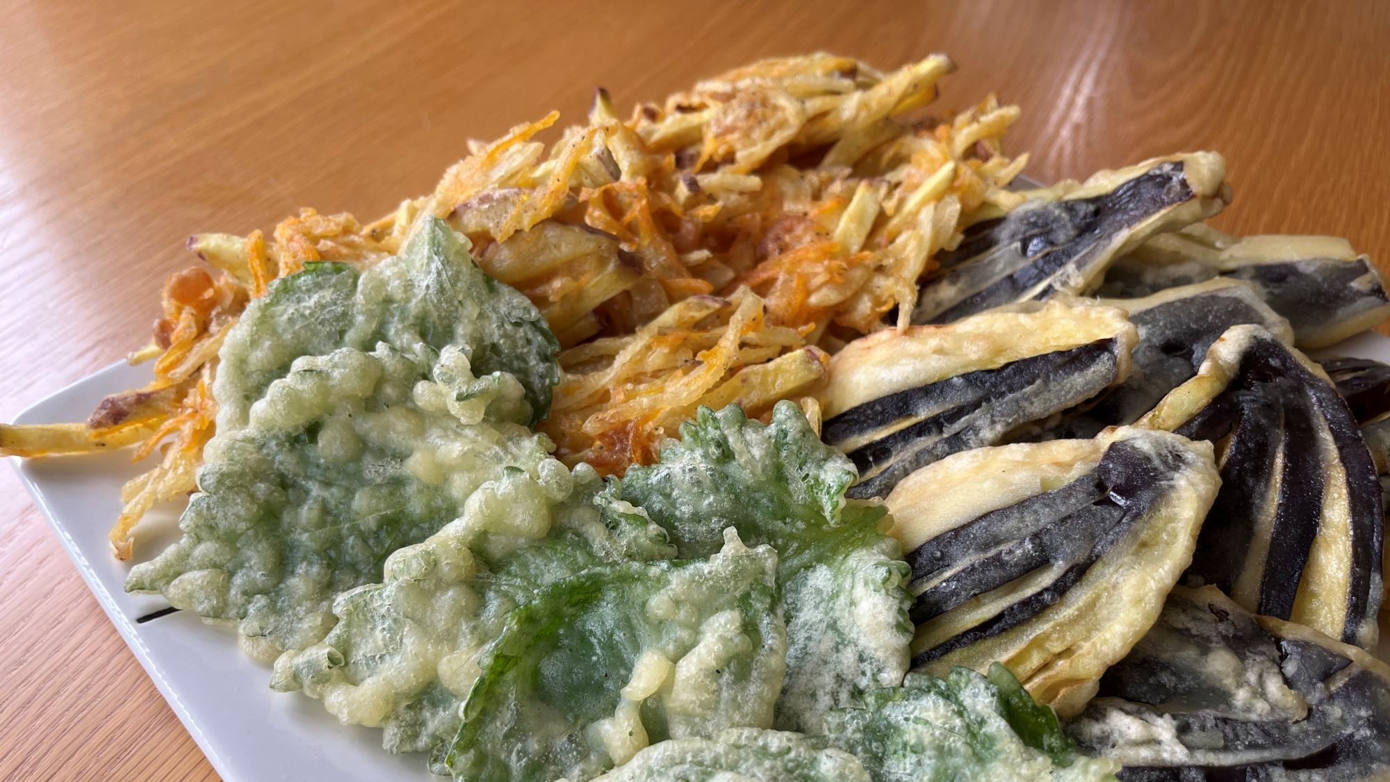 朝食メニューの一例＿野菜の天ぷら