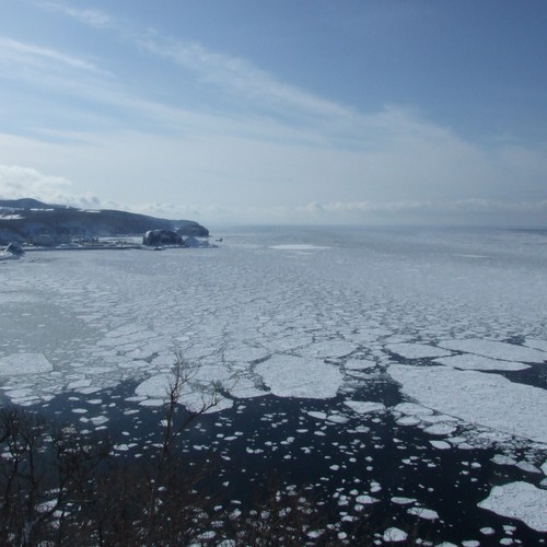 【風景】流氷が来るとオホーツクの海の景色が一変します。