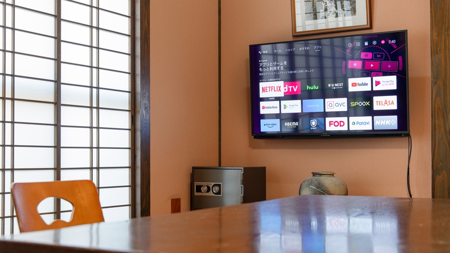 *【客室一例】全客室にスマートテレビを導入しております。