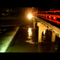 夏の中橋（夜景）