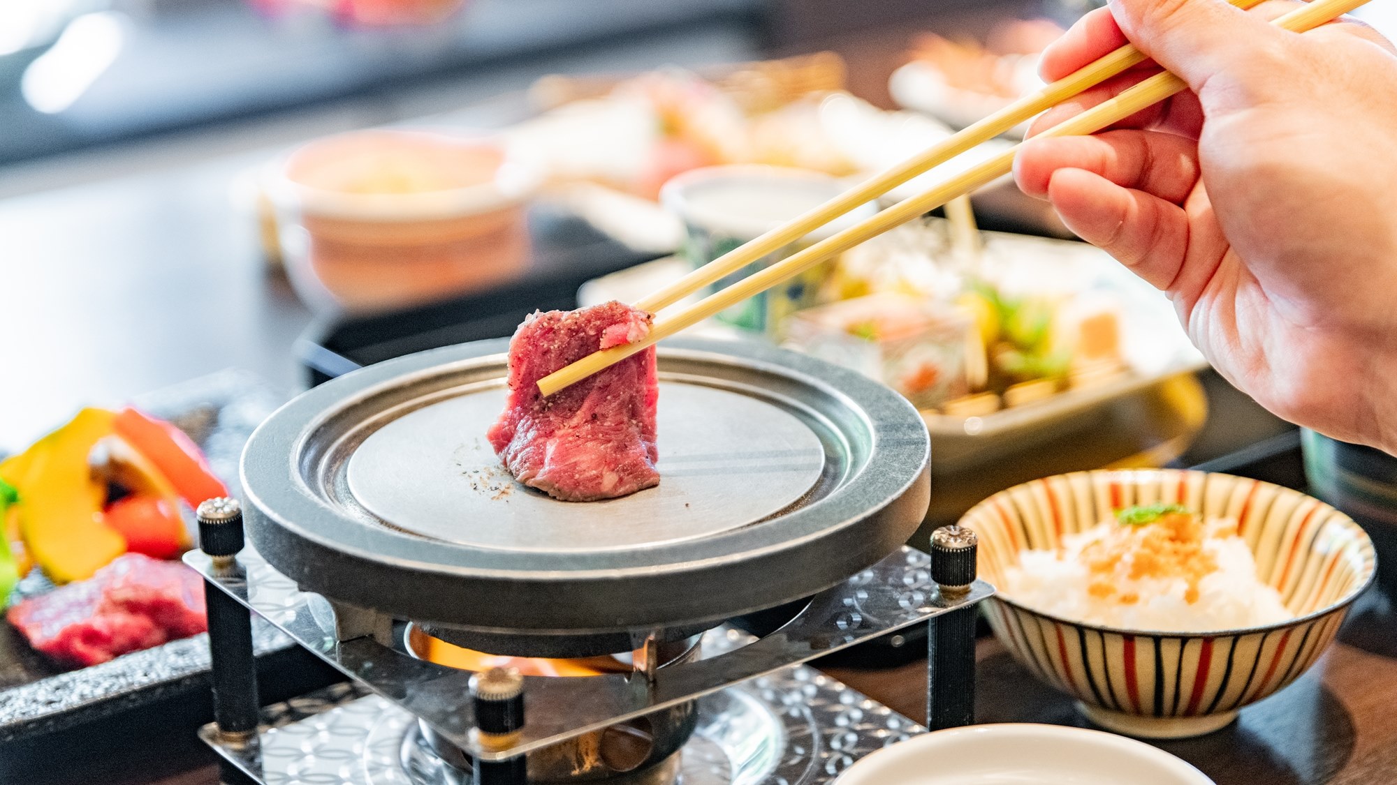 【さき楽60】＜２食付＞早めの予約がお得　アップグレード会席〜黒毛和牛と『霧島の四季』を堪能〜