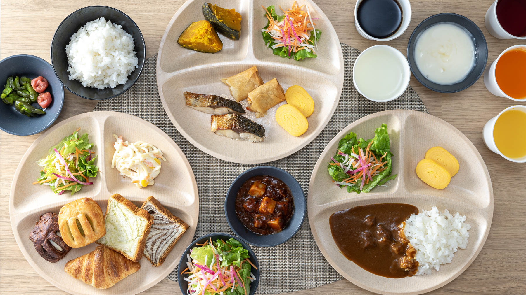ご当地メニューなど日替わりバイキングで一日の活力を