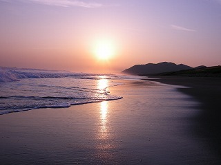 平砂浦　夕日