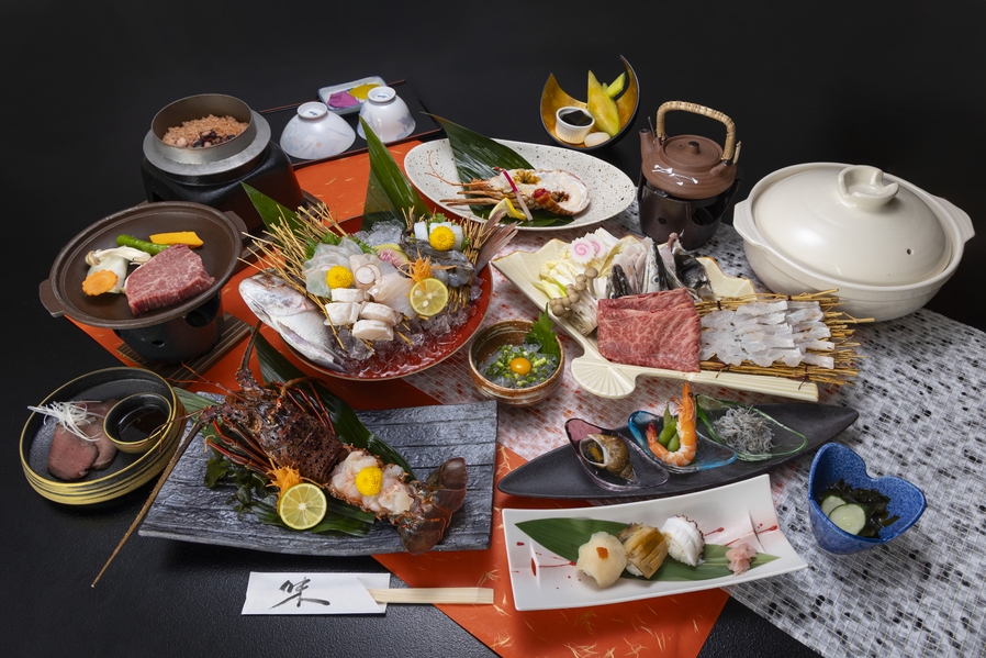 【お盆休み限定】伊勢海老・鱧・鮑・知多牛シャトーブリアン＆しゃぶしゃぶ≪最上級会席〜清源〜≫