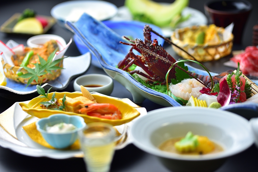 蒲郡500円券付き♪イセエビのお造りをメインに『創作会席プラン』1泊2食
