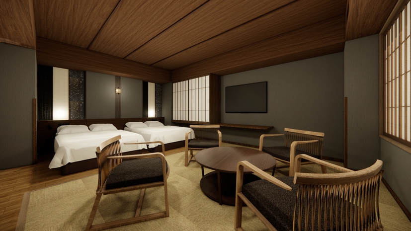 【新設客室開設記念プラン】半露天風呂付客室２食付　専用ラウンジ利用特典付き