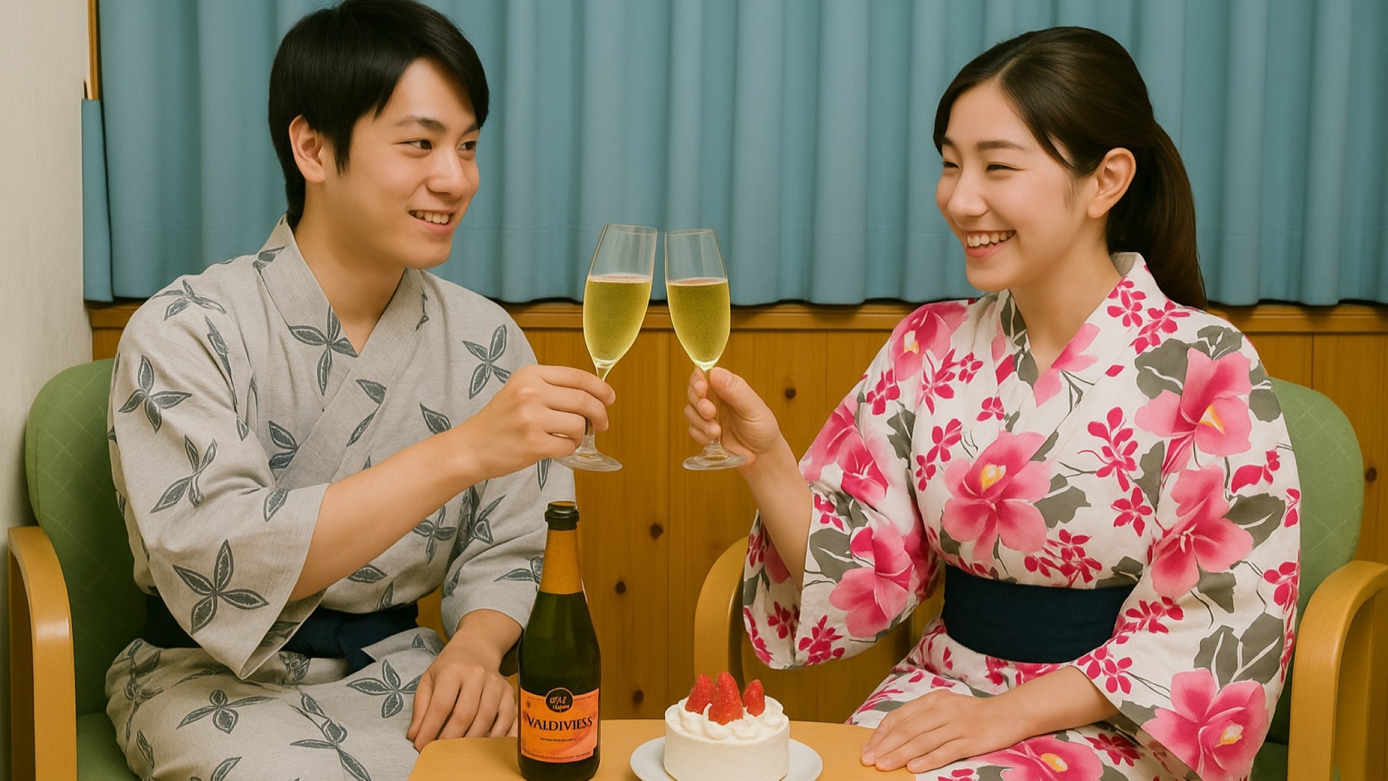 【恋するふたりの記念日】貸切風呂、色浴衣、ケーキで叶える♪ワクワク温泉アニバーサリー☆彡