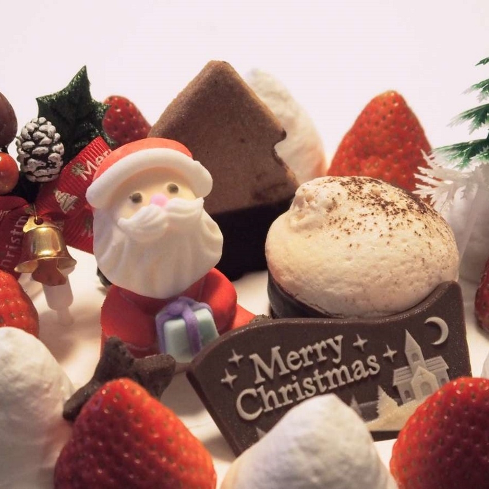 【X’mas期間限定】聖夜を二人でクリスマスディナープラン★ケーキ＆ワイン付き＆５つの貸切風呂堪能♪