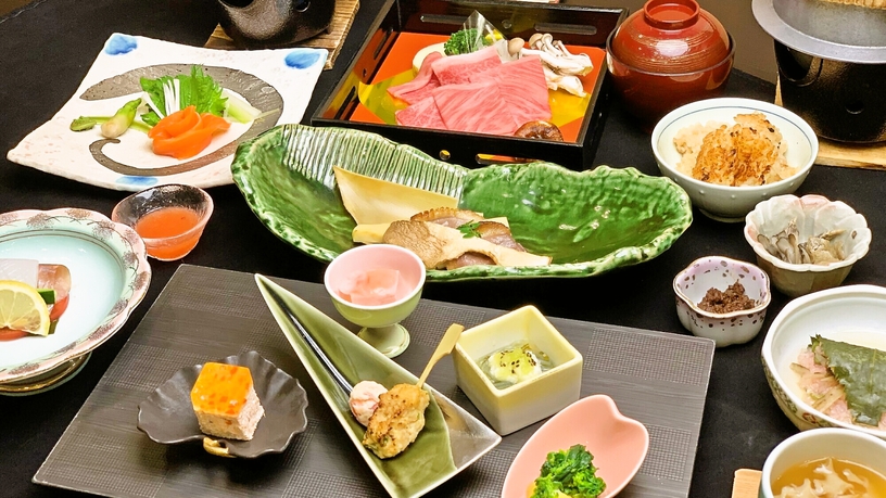 七兵衛膳　赤城牛選択　画像は調理例です。内容の変わる場合もあります。