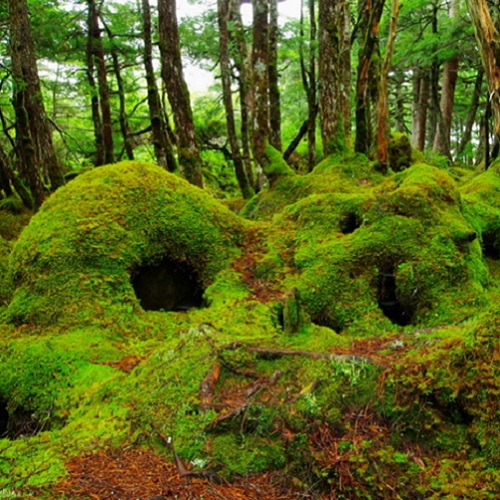 白駒の池－空気も澄んでおり神秘的な苔の森　ホテルから車で30分