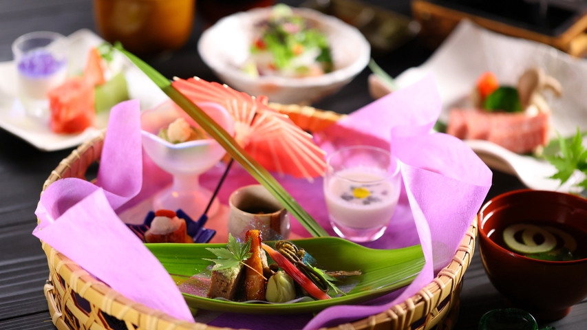 【5％OFF】【楽天スーパーSALE】ミニ懐石コース　ご夕食は四季折々旬を味わう全7品