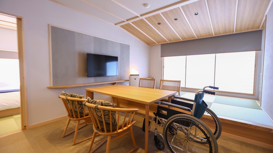 ■「バリアフリー和洋室」308号室　車椅子をご利用のお客様も安心してご滞在頂けます
